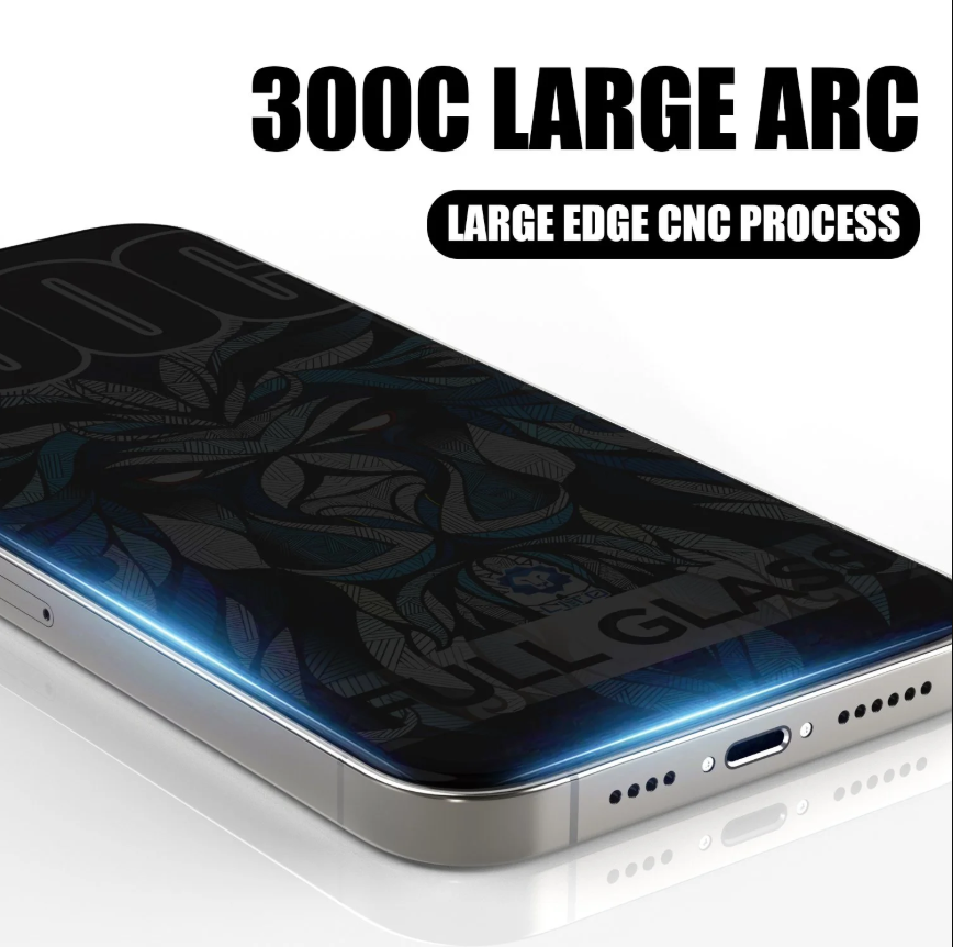 Lito 300c Super Large ARC Privacy Tempered Glass Screen Protector