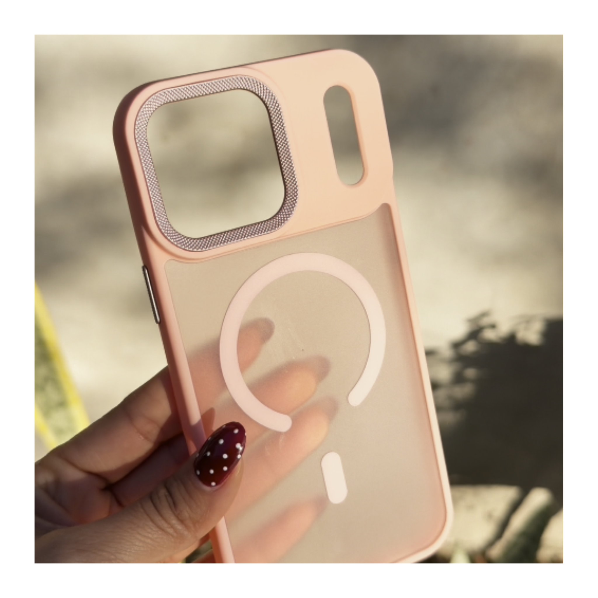 Matte Translucent MagSafe Case Pastel Pink