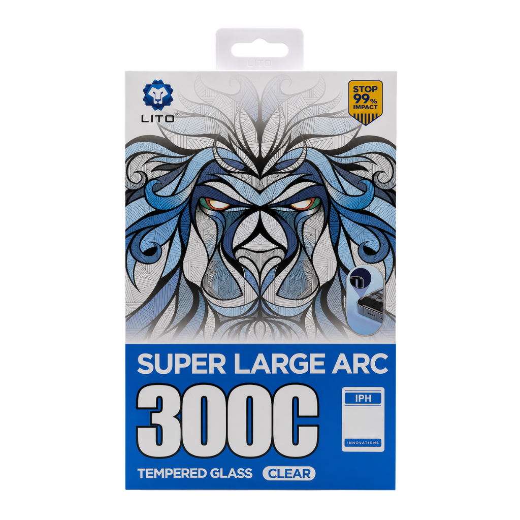 Lito 300c Super Large ARC Clear Tempered Glass Screen Protector