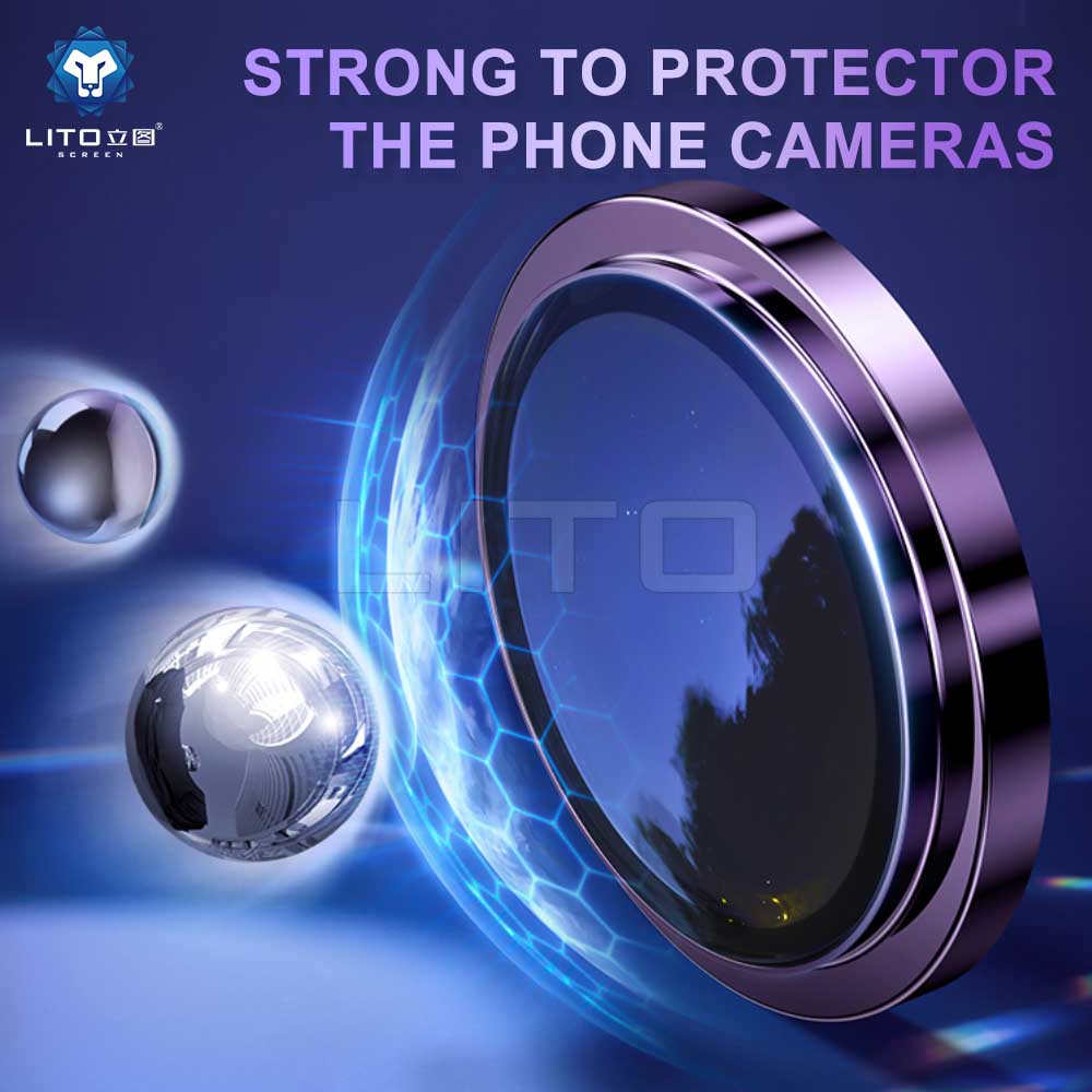 Lito S+ Camera Lens Protector Blue Titanium 15 Pro / 15 Pro Max