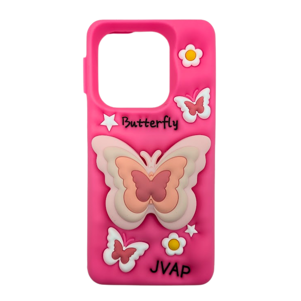 PopPals 3D Case - Butterfly Hot Pink