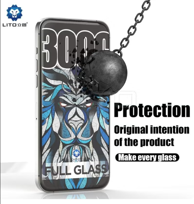 Lito 300c Super Large ARC Clear Tempered Glass Screen Protector