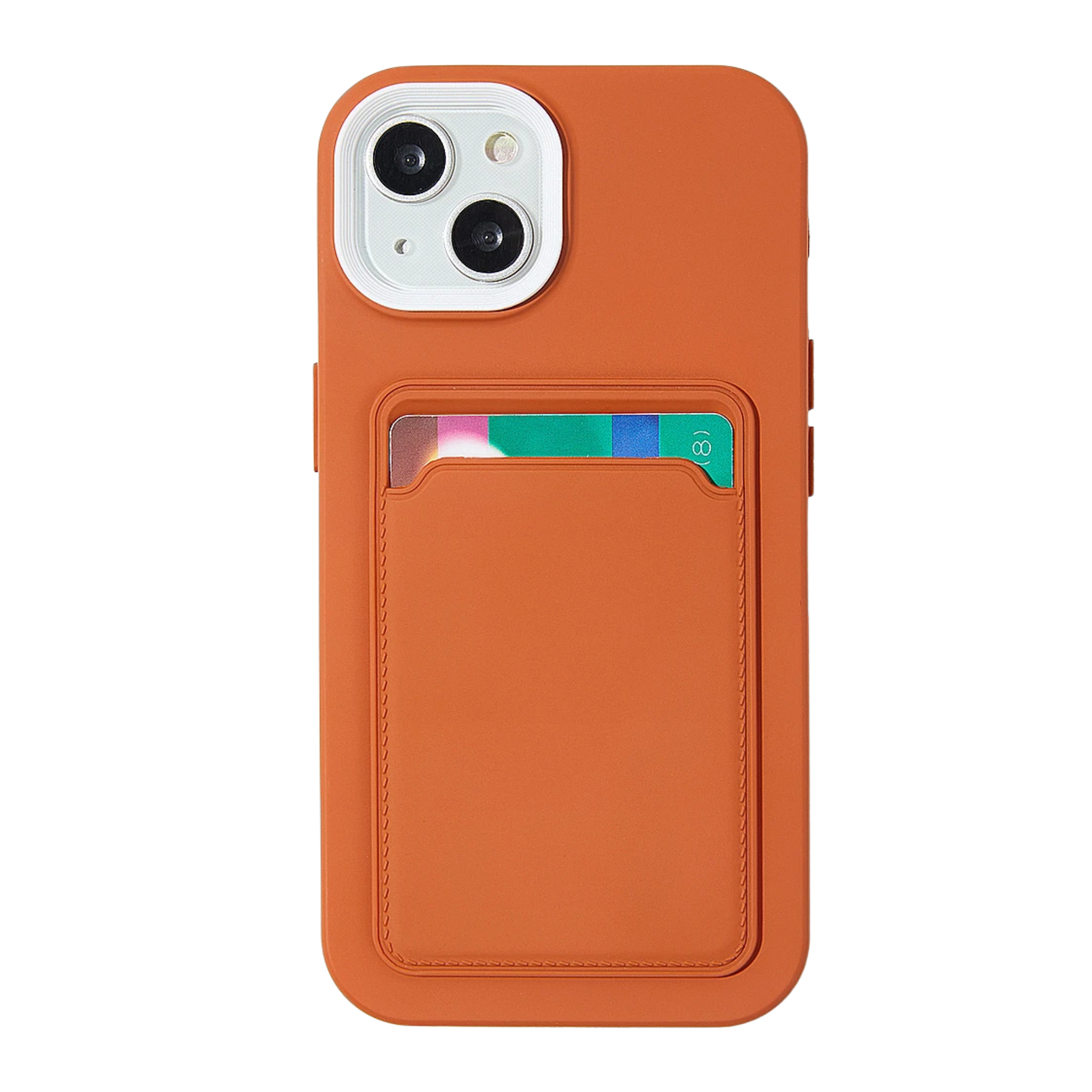 FusionGuard Dual-Tone Shockproof Wallet Cover with Reinforced Frame Orange