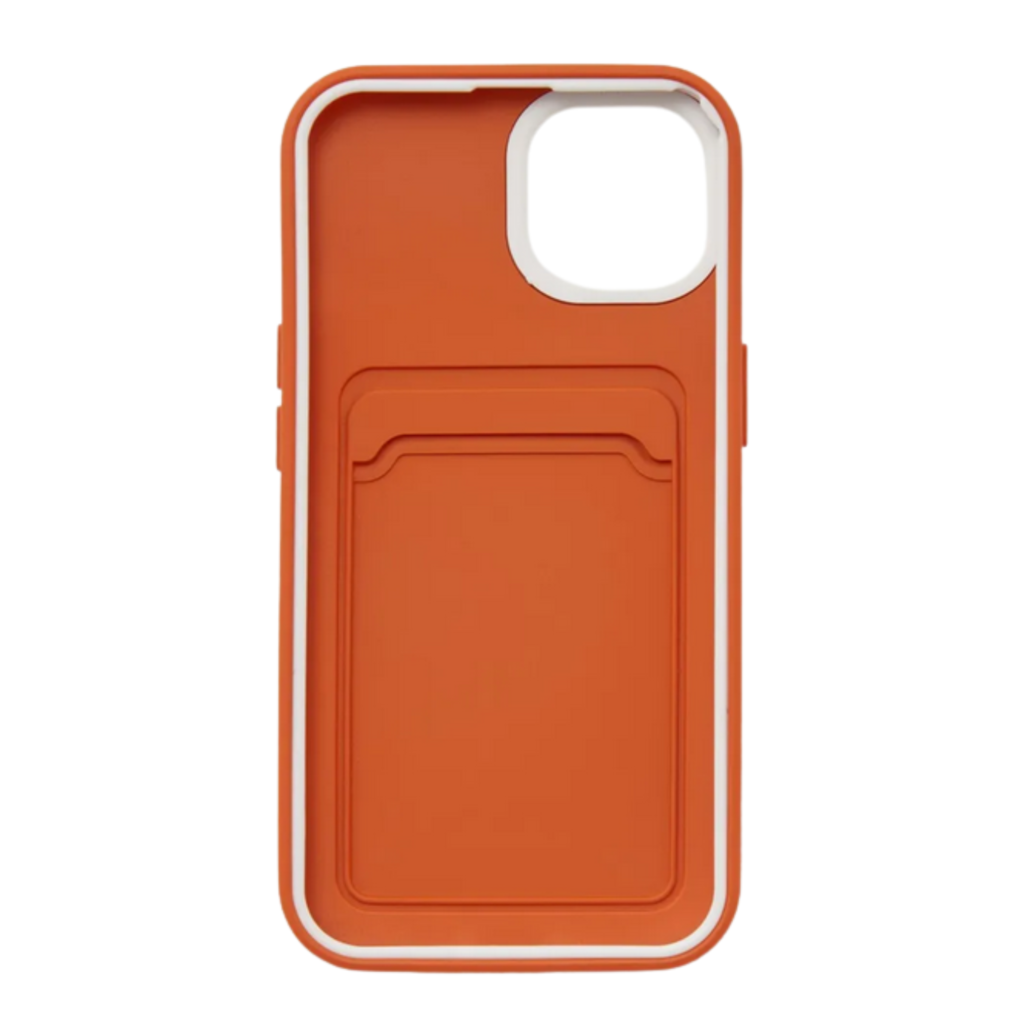 FusionGuard Dual-Tone Shockproof Wallet Cover with Reinforced Frame Orange