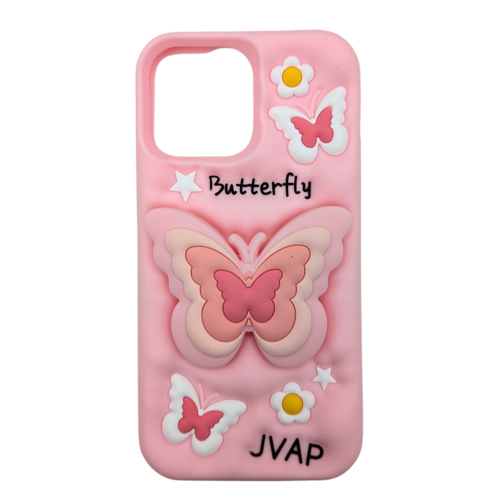 PopPals 3D Case - Butterfly Pastel Pink