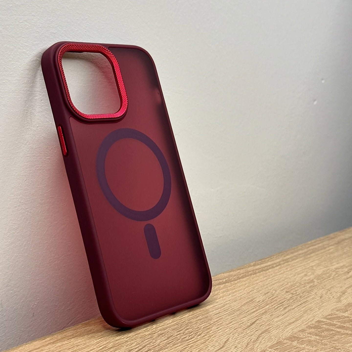 Matte Translucent MagSafe Case Wine Red