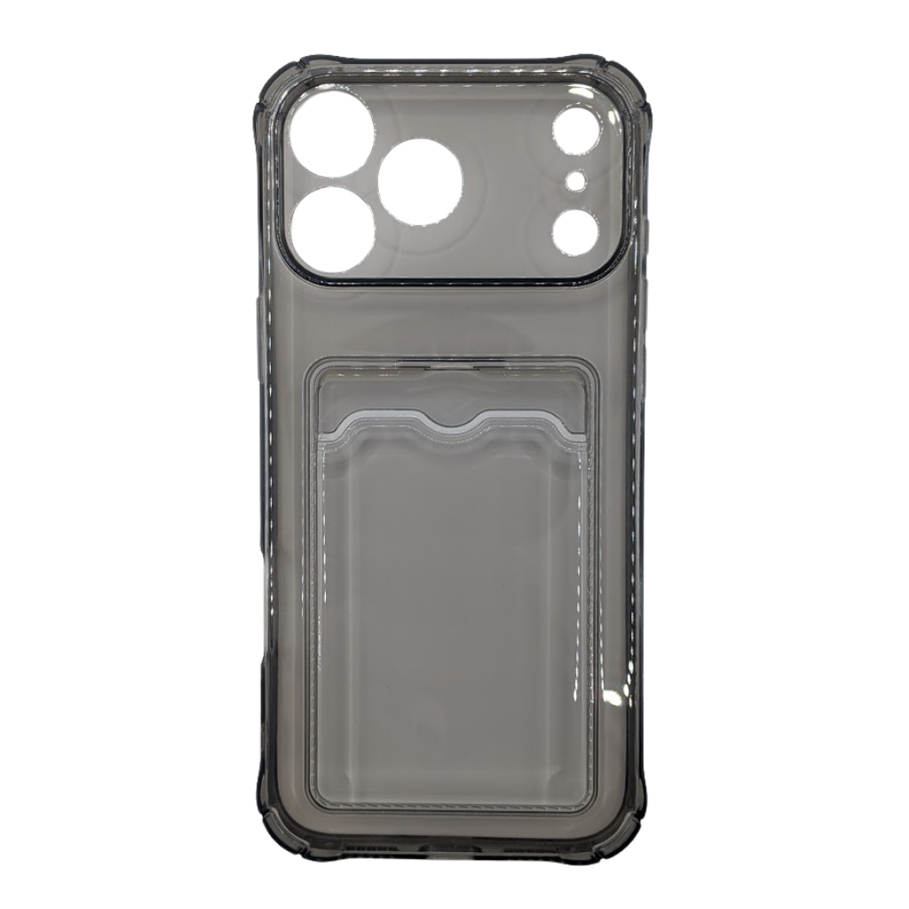 ClearPocket Phone Cover with Card Slot – Smoke