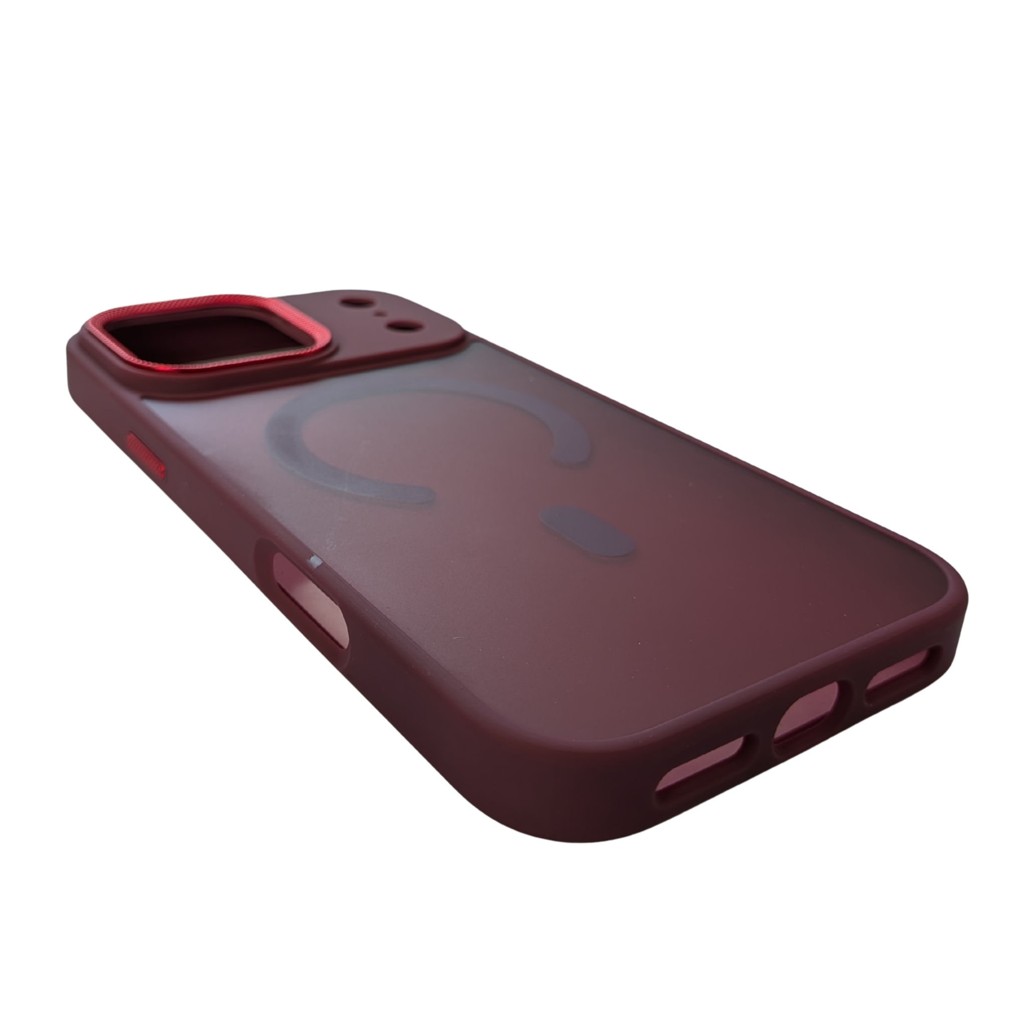 Matte Translucent MagSafe Case Wine Red