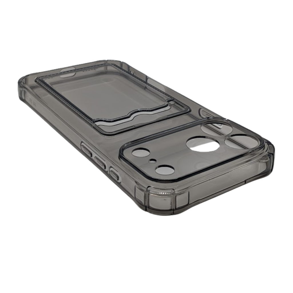 ClearPocket Phone Cover with Card Slot – Smoke