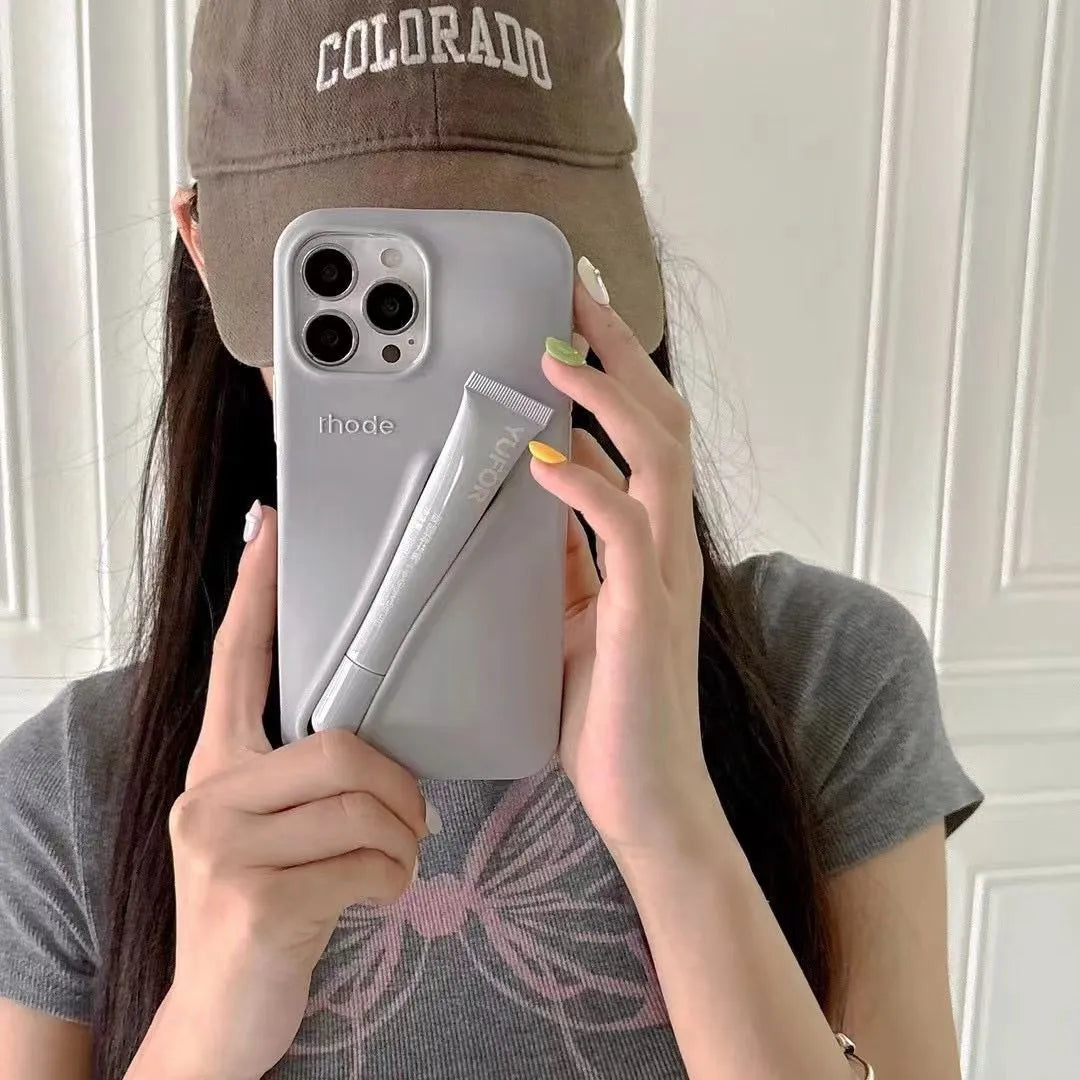 Silicone Lip Case for iPhone - Grey