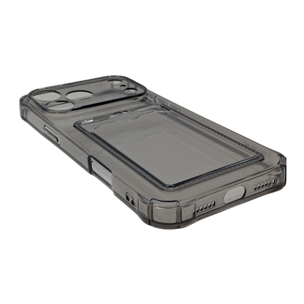 ClearPocket Phone Cover with Card Slot – Smoke
