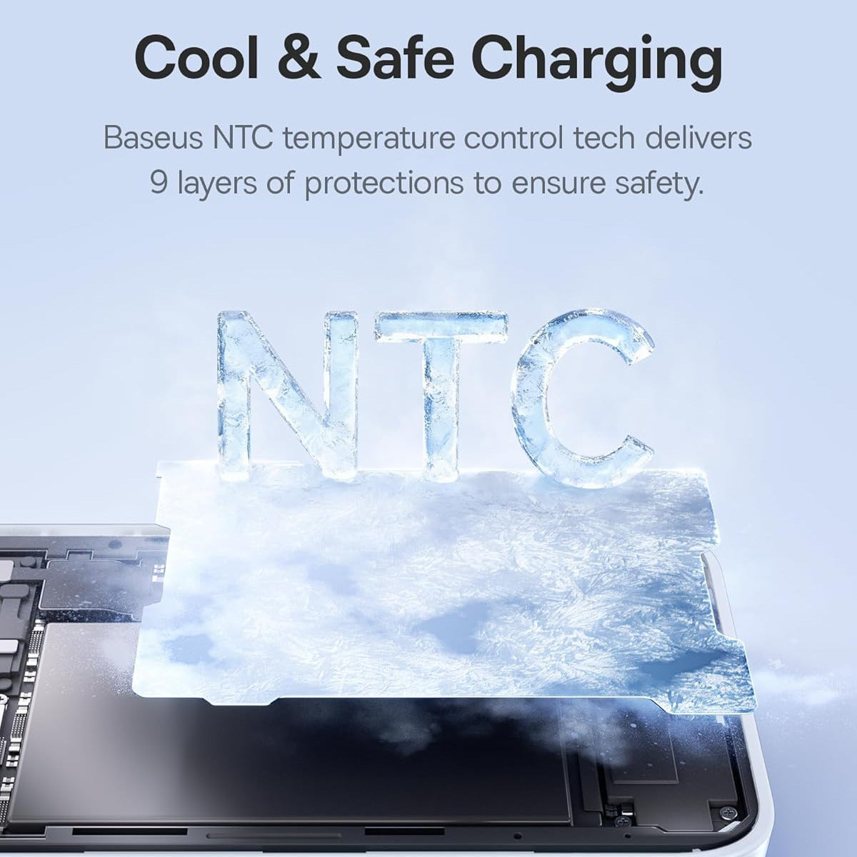 10000 mAh Baseus Magnetic 2 in 1 Power Bank with Built-in Type C Cable