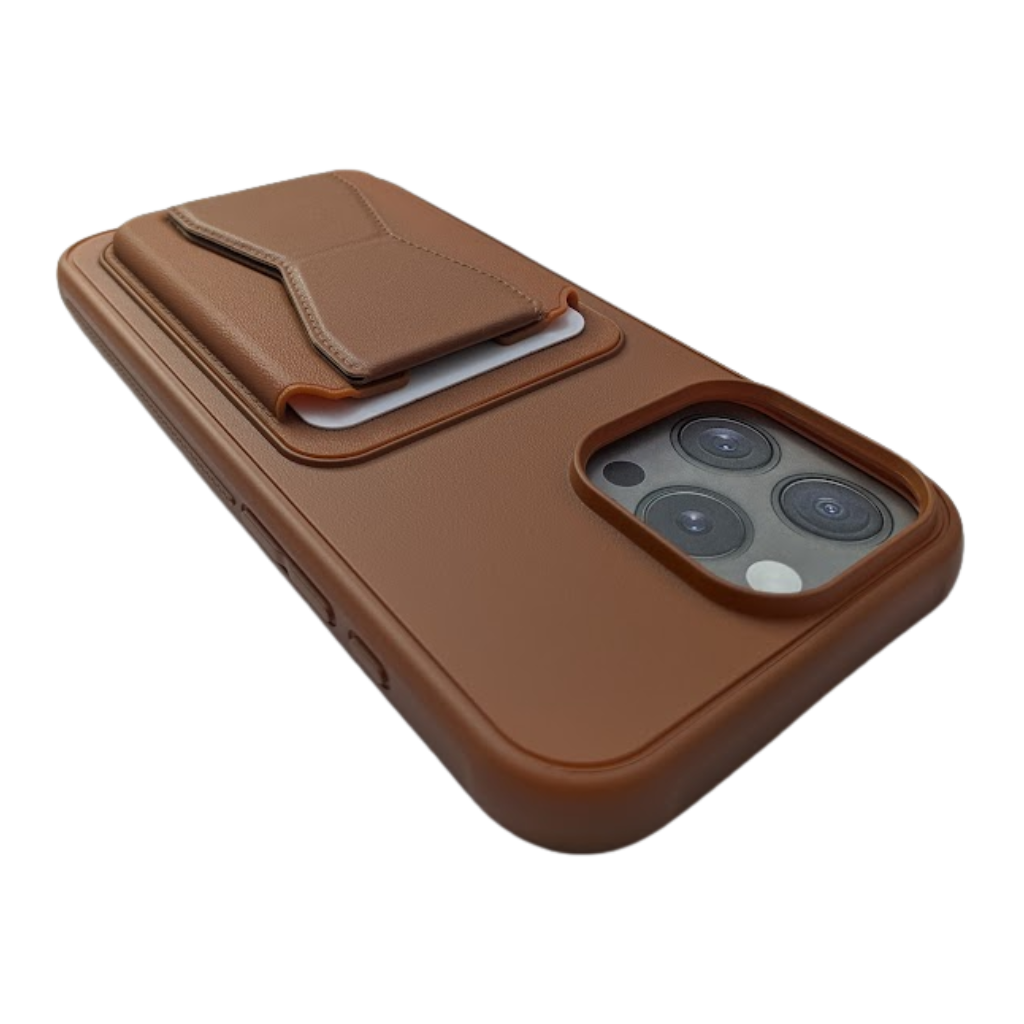 Elite Wallet iPhone Cover Saddle Brown