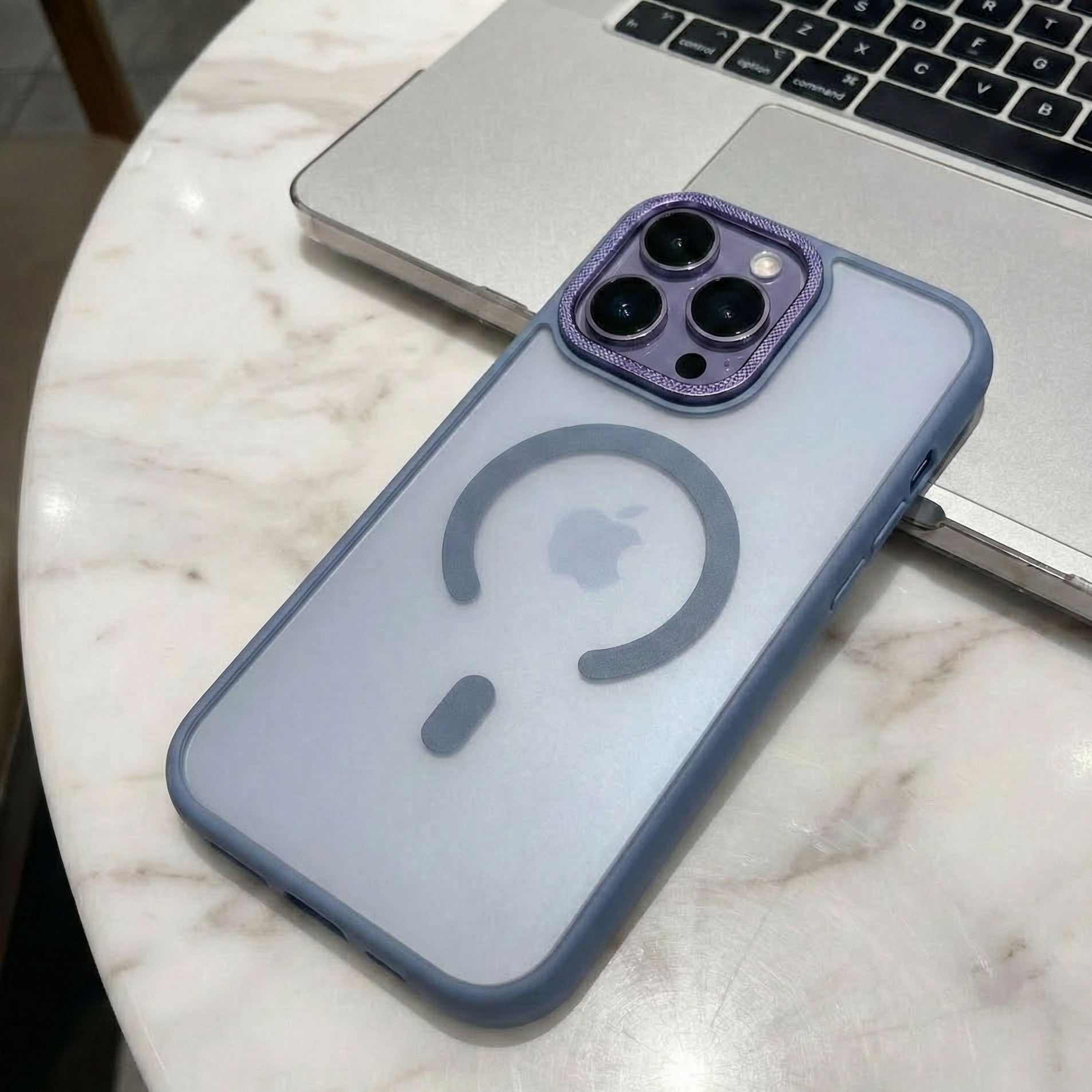 Matte Translucent MagSafe Case Sierra Blue