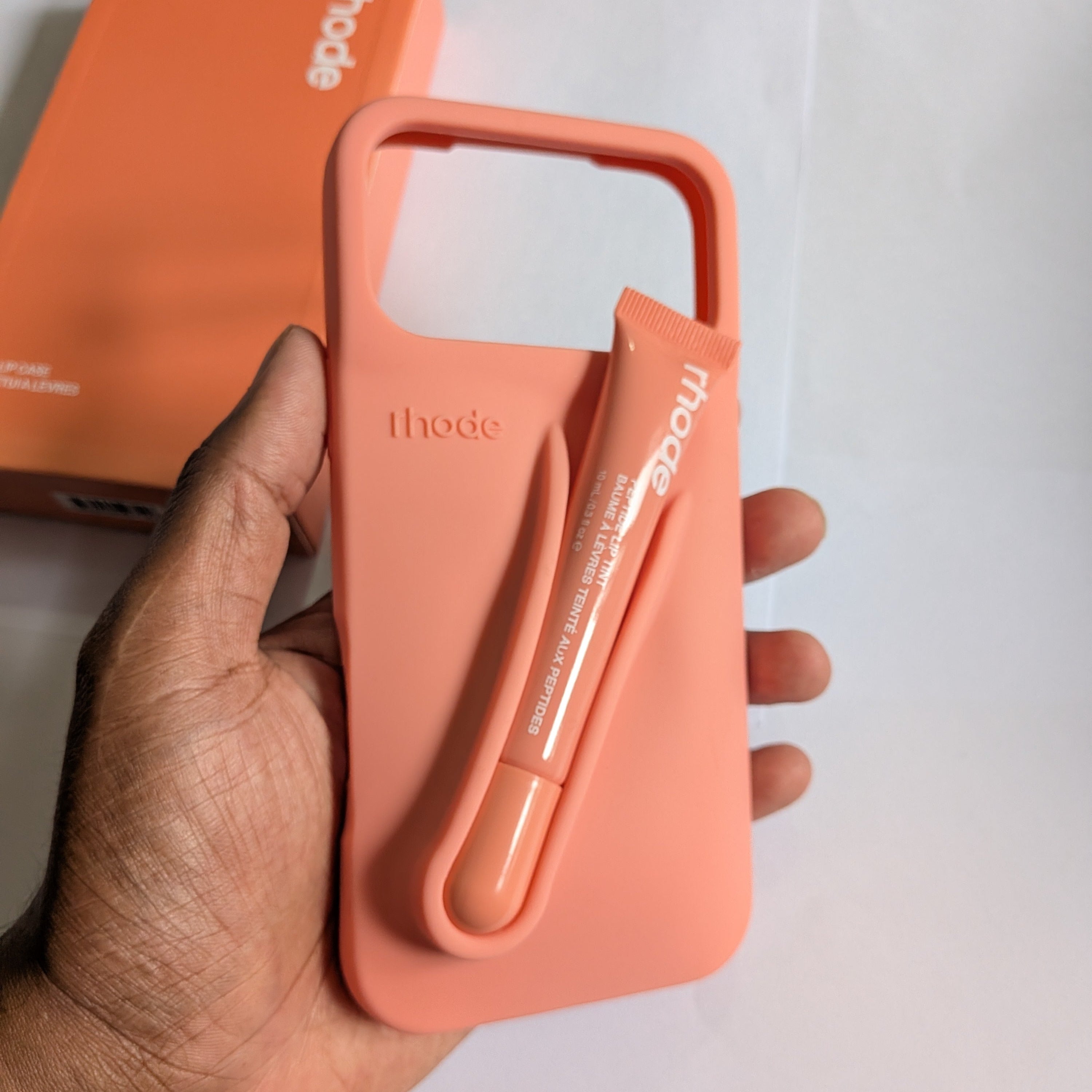 Silicone Lip Case for iPhone - Peach Pit