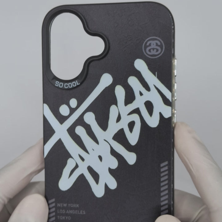 UV Print Cover - Stussy White Black