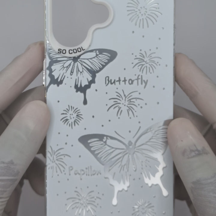 UV Print Cover - Silver Butterfly