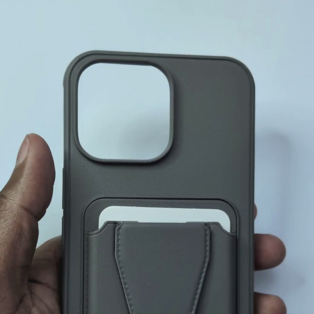 Elite Wallet iPhone Cover Grey