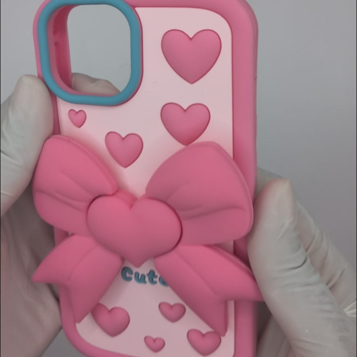 PopPals 3D Case - Bow Hearts